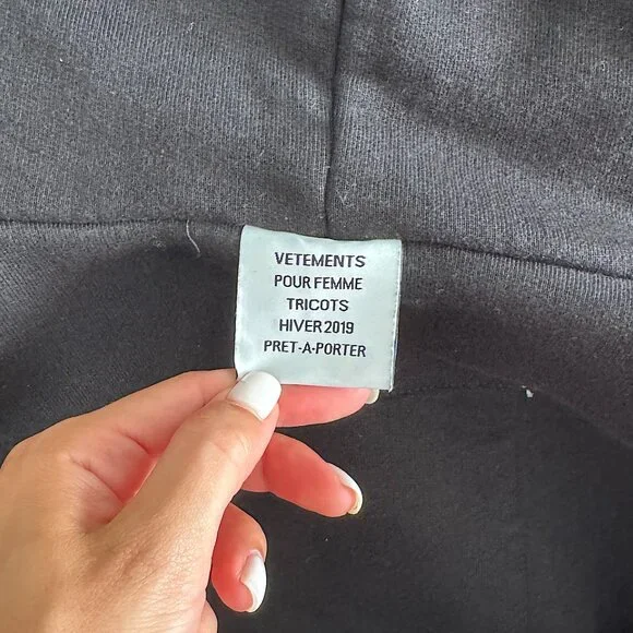 Vetements Hoodie Black for Women Size M - Picture 12 of 12